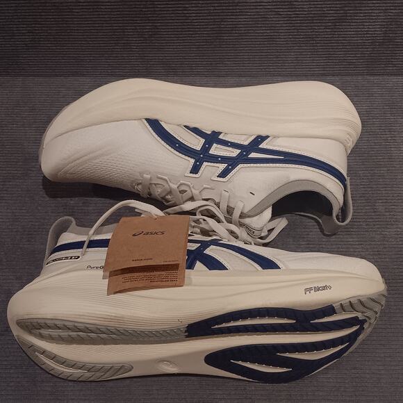 Asics Gel-Nimbus 27 ATC 1012B812-200 Womens 8.5 Birch/ Indigo Blue Running Shoes - Picture 5 of 10